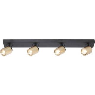 Razza loftspot, sort/guld, længde 82 cm, 4-lys.