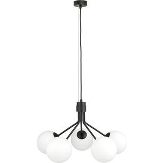 Nova 5 Sort/Opal pendellampe - Ø15 cm, E14, 230V, uden lyskilde