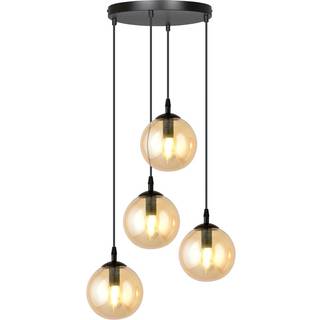 Cosmo 4 Sort Premium Rav pendellampe - Ø14 cm, E14, 230V, uden lyskilde