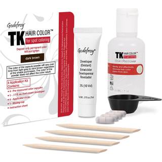Godefroy Hrfarve TK 4 Applikation og 1 oz Farve Pletfjerner Combo Komplet dkning af gr hrrdder Salonkvalitetsresultater - Mrkebrun