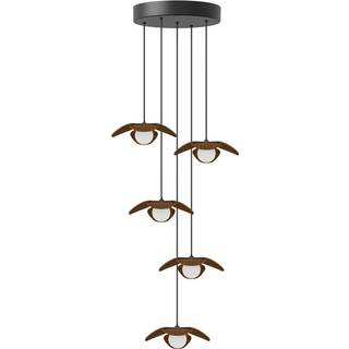 Forget Me Not Cluster 5 pendel med roset, mørk egetræ • UMAGE