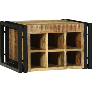 Vinfad Brun og sort 46 x 35 x 27.5 cm Massivt mangotræ