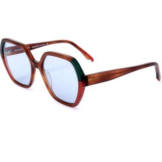 Silvian Heach Neela Sun 20110 54 Solbriller Kvinder Grøn - Shiny Brown Tortoise Green Red Laminate - 54mm