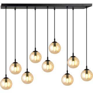 Cosmo 9 Sort/Rav pendellampe - Ø14 cm, E14, 230V, uden lyskilde
