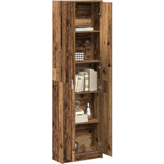 Garderobeskab Gammelt Træ 55 X 25 X 189 Cm Konstrueret Træ