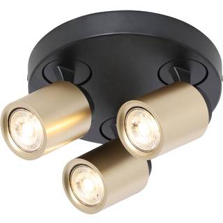 Razza loftspot, sort/guld, Ø 28,5 cm, 3-lys.