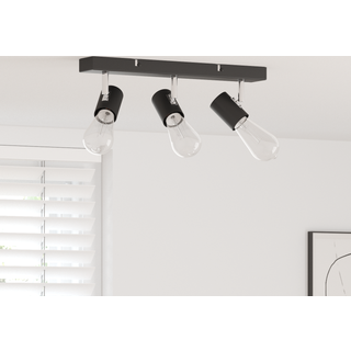 Loftsspot Sort 38 X 6.5 X 11.5 Cm Stål