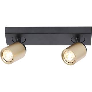 Razza loftspot, sort/guld, længde 38 cm, 2-lys.
