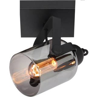 Freelight Fumoso loftspot, længde 13,5 cm, sort/røggrå Fumoso, dæmpbar, Sort, Stue/spisestue, Metal, Moderne