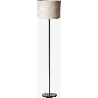 PR Home Gulvlampe Amy, Creme/amber, Stue/spisestue, Tekstil/stof/silke