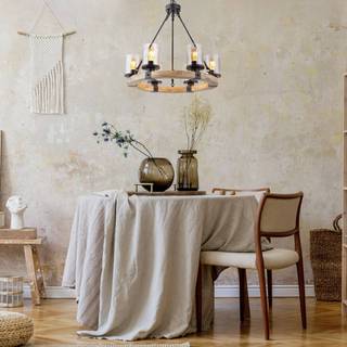 Globo Hængelampe Lila, dæmpbar, Mørkt træ, Stue/spisestue, Træ, Herregårds/rustik