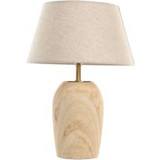 Bordlampe Home ESPRIT Beige Gylden Natur 50 W 220 V