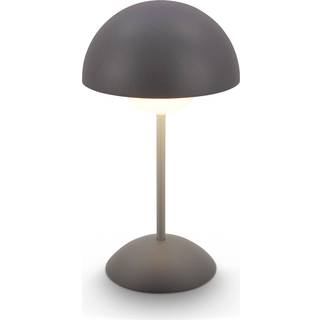 LED-bordlampe med batteri Kugle, antracit, metal, IP44, dæmpbar.