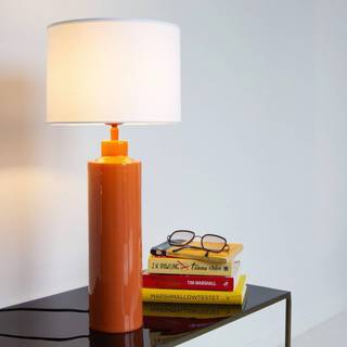 PR Home Bordlampe Solo, orange/hvid, højde 65 cm