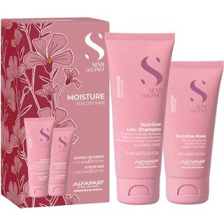 Alfaparf Milano Semi di Lino Moisture Minisize Kit rejsesæt til intensiv fugt - 2 stk.
