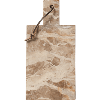 Skærebræt, marmor, beige 30x15 cm