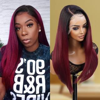 Glam21usa hd blonder front paryk lige 13x6 glueless usynlig gennemsigtig blonder frontal parykker præpluckeret menneskehår og syntetisk blanding