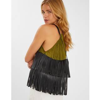 Accessorize Accessorize Black Fringe Shoulder Bag