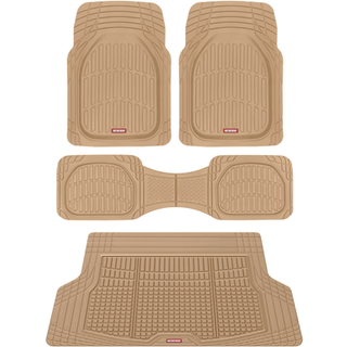 Motor Trend FlexTough Contour Liners Deep Dish 3 stk gummigulvmtter & trimbare bagagerumsforing Cargomtte - Heavy Duty All Weather Protection b