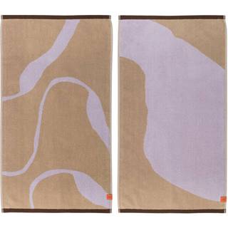 Mette Ditmer Nova Arte gæstehåndklæde 40x55 cm 2-pak Sand/Lilac