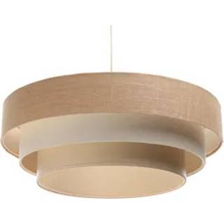 Boho hængelampe, creme/beige, Ø 60 cm, højde 20 cm, jute