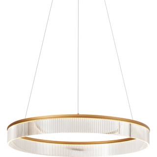 Moderne pendellampe messing 78 cm inkl. LED 3-trins dæmpbar - Anello Chandelier