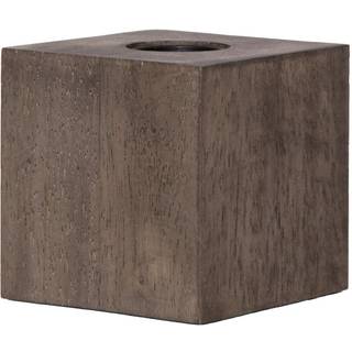 Lampenbase E27 Kub 10 cm - Brun