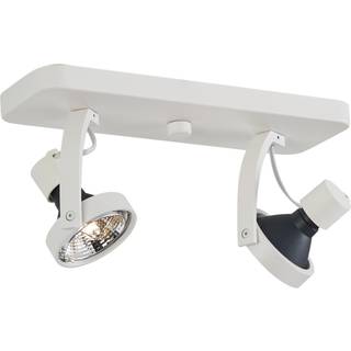 Design loftspot hvid GU10 70mm 2-lys justerbar - Vo