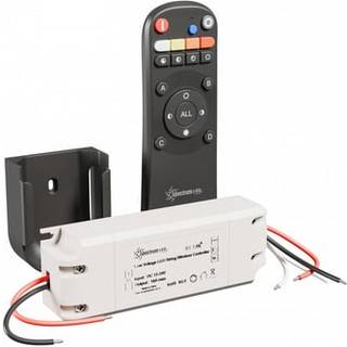 LED Strip Sæt 120W - 12V/24V, 10A, CCT, Dæmp, 1-Gruppe, +Montering, Sort, Konekto Mesh