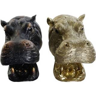 Væglampe DKD Home Decor Kobber Gylden 50 W Kolonistil Flodhest 220 V 35 x 23 x 34 cm (2 enheder)