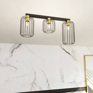 Barn 3 Sort/Guld loftslampe - Ø16 cm, E27, 230V, uden lyskilde