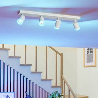 EGLO connect Smart LED-spot Melitello-Z, 4 lyskilder, hvid