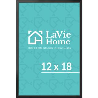 Lavie Home 12x18 Billedramme til vægvisning 12x18 Sort billedramme med HD Plexiglas 12 x 18 plakatramme 1 Pakningsdisplay Ramme til lodret eller