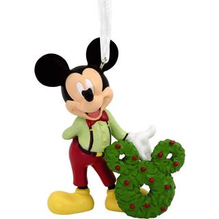 Hallmark julepynt Disney Mickey Mouse med krans ornament