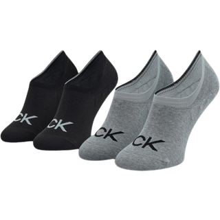 Calvin Klein 2-pak Men High Cut Footie Socks - Black/Grey - Str 43/46