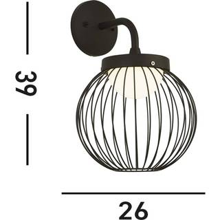 Udendørs LED-væglampe X Cabin, IP44, sort, metal