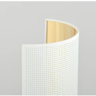 Aston K1 Hvid/Guld væglampe - Ø18 cm, E14, 230V, uden lyskilde