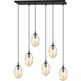 Astral 6 Sort/Rav pendellampe - Ø12 cm, E14, 230V, uden lyskilde