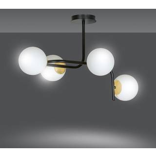 Ragnar 4A Sort/Guld loftslampe - Ø15 cm, E14, 230V, uden lyskilde