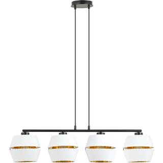 Piano 4 Hvid/Guld pendellampe - Ø15 cm, E27, 230V, uden lyskilde