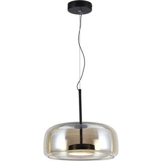 6W LED Pendel - Designer Lampe, 3000K, Metal+Glas, Hus - Kulør : Varm