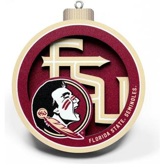 Youthefan NCAA Florida State Seminoles 3D Logo Series Ornament Large