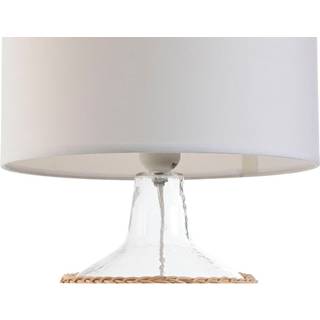 Bordlampe Home ESPRIT Hvid Brun Krystal Tov 220 W 60 V 28 x 28 x 45 cm (2 enheder)