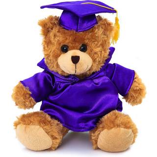 Plushland Plush Fyldt Animal Toys 12 tommer pr?senterer gaver til eksamen Day Personaliseret tekstnavn eller dit skolelogo p? kjole bedst til enh