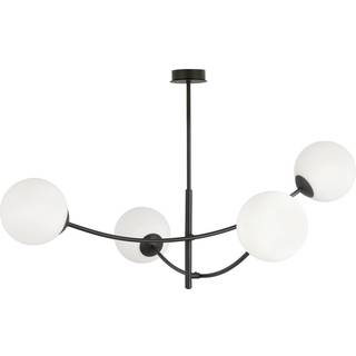 Hunter 4 Sort/Opal loftslampe - Ø15 cm, E14, 230V, uden lyskilde