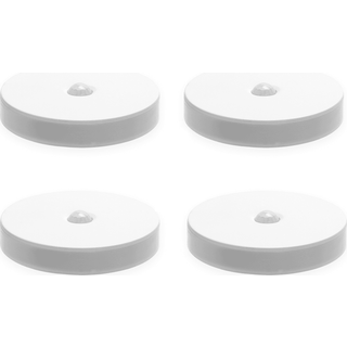 4 stk LED Natlampe med PIR-Sensor, Rund, 0,5W, 3000K/6500K - USB-Opladning, Magnetisk Absorption, Tænd/Sluk, Farvevalg - Kulør : CCT (Varm til Kold Hvid)