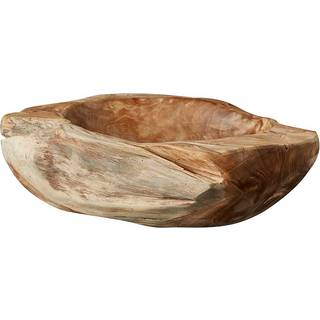 Bordskål Rustik Teakrod - Ø40 cm.