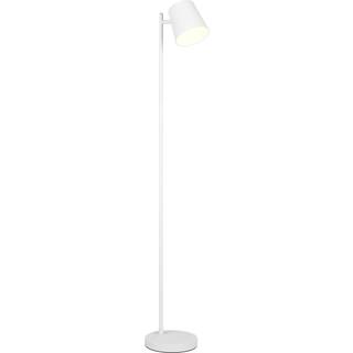 LED-gulvlampe Blake, hvid mat, metal, dæmpbar