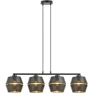 Malia 4 Sort/Guld pendellampe - Ø15 cm, E27, 230V, uden lyskilde