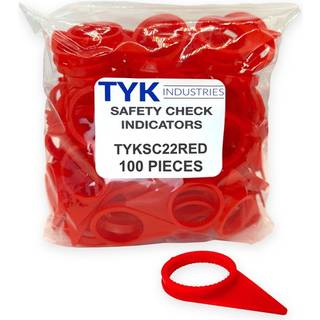 TYK Industries 22 mm r?d l?s hjulm?trik Sikkerhedstjekindikatorer 100 stk. - Kommerciel lastbil hjulm?trik Pre-Trip sikkerhedsinspektionsv?rkt?j